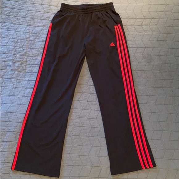 youth red adidas pants